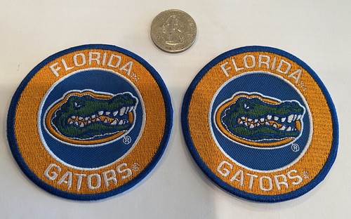 2-UF UNIVERSITY OF FLORIDA GATORS EMBROIDERED IRON ON PATCHES 3"x 3” Bea - Picture 3 of 3