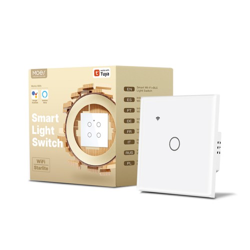 MOES Smart WLAN Lichtschalter Glas Touch Wandschalter Unterputz Alexa Google App - Bild 9 von 13