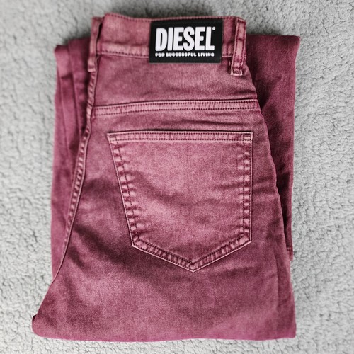 DIESEL Jeans Women's 25x30 WIDEE 0091T REGULAR-STRAIGHT HIGH-WAIST Purple $328 - Picture 15 of 16