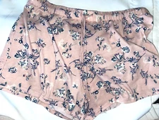 Lucky Brand Pajama Shorts boxy S Sleep Pink Floral knit women's NEW