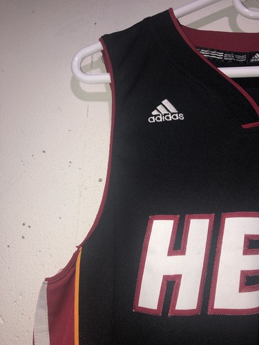 Dwyane Wade #3 MIAMI HEAT Black Adidas NBA Basketball Jersey Stitched Men’s S - Picture 6 of 19