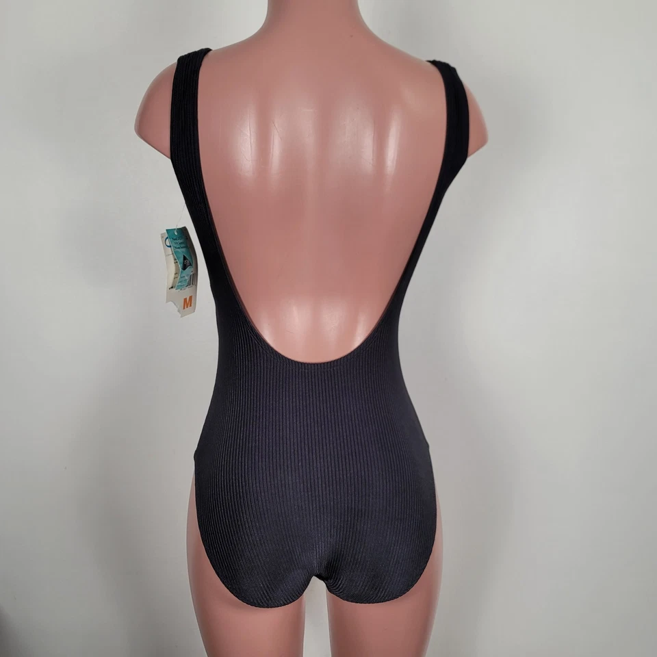 复古 Catalina One Piece 女式中号 80 年代高腿低背复古泳装 — 第 4/4 张图片