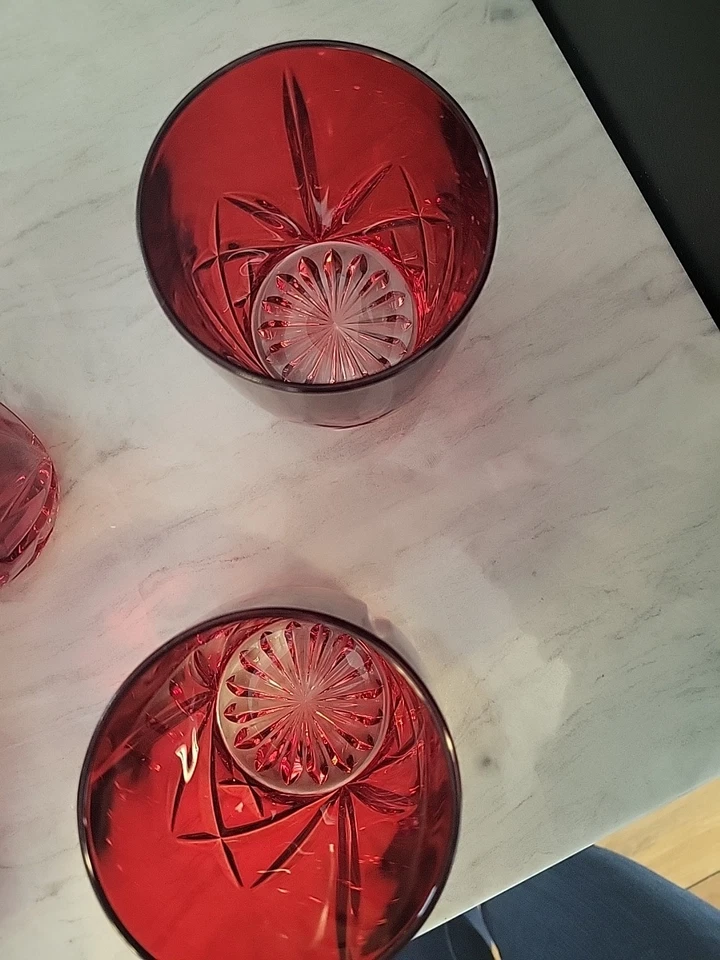 6 Marquis Waterford Brookside rojo rubí. Capacidad 12 oz  Foto 4 de 4