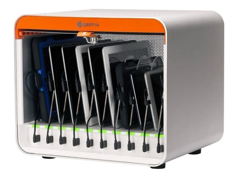Gabinete de estación de sincronización de carga USB Griffin MultiDock MOD 37287 10 bahías Foto 4 de 4