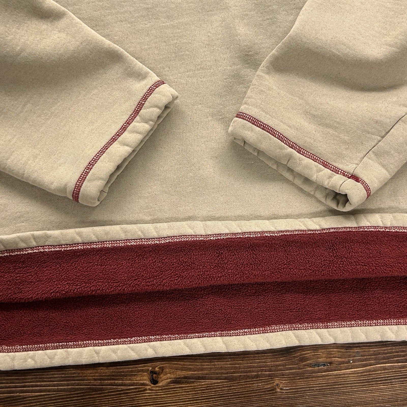 Vtg Wrangler 2002 National Finals Rodeo NFR Henley Sweatshirt Pullover Tan XL thumbnail 5