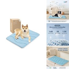 MICROCOSMOS Cooling Dog Foam Pad Sky Blue 24" x 18"