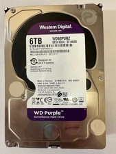 WD Purple 6TB HDD-7200RPM 6Gbps 3.5" SATA Hard Drive by Westren Digita WD60PURZ
