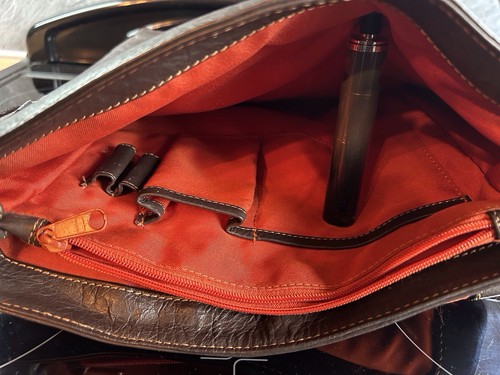 ROWALLAN!!! FINE HANDMADE LEATHER BEAUTIFUL X BODY MESSENGER BAG!!! - Picture 8 of 8
