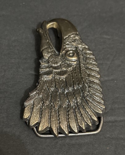Vintage 1970's AMERICAN BALD EAGLE Metal BELT BUCKLE, 3.75” Long - Picture 13 of 24