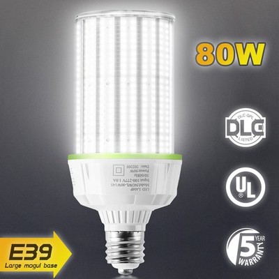 5000K Daylight, E39 Mogul Base, 80W LED Corn Light Bulb Warehouse Garage Lamps