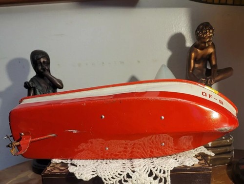 Vintage Trade Mark Modern Toys Blech Aufziehboot - Bild 11 von 17
