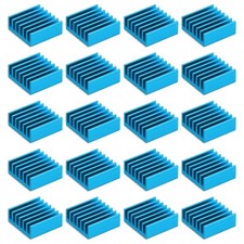 20 Pcs Heatsink 14x14x6mm Aluminum Heat Sink with Thermal Blue Sticker Sky Blue