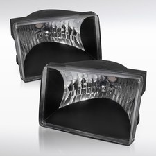 Fit 1993-1998 Jeep Grand Cherokee Black Headlights Headlamps Leftright 93-98