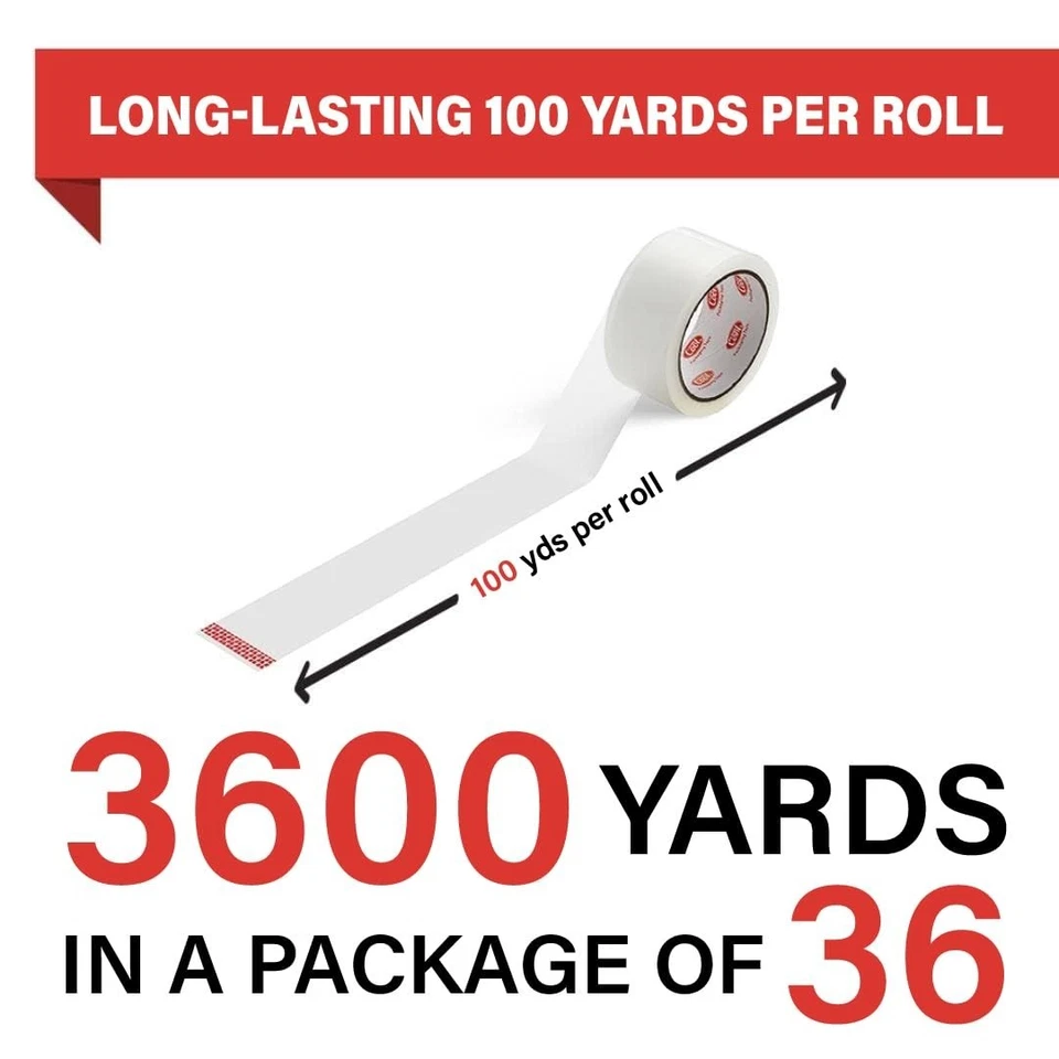 Commercial Grade Packing Tape - 36 Rolls, 1.88” x 100 Yards - Image 4 of 4
