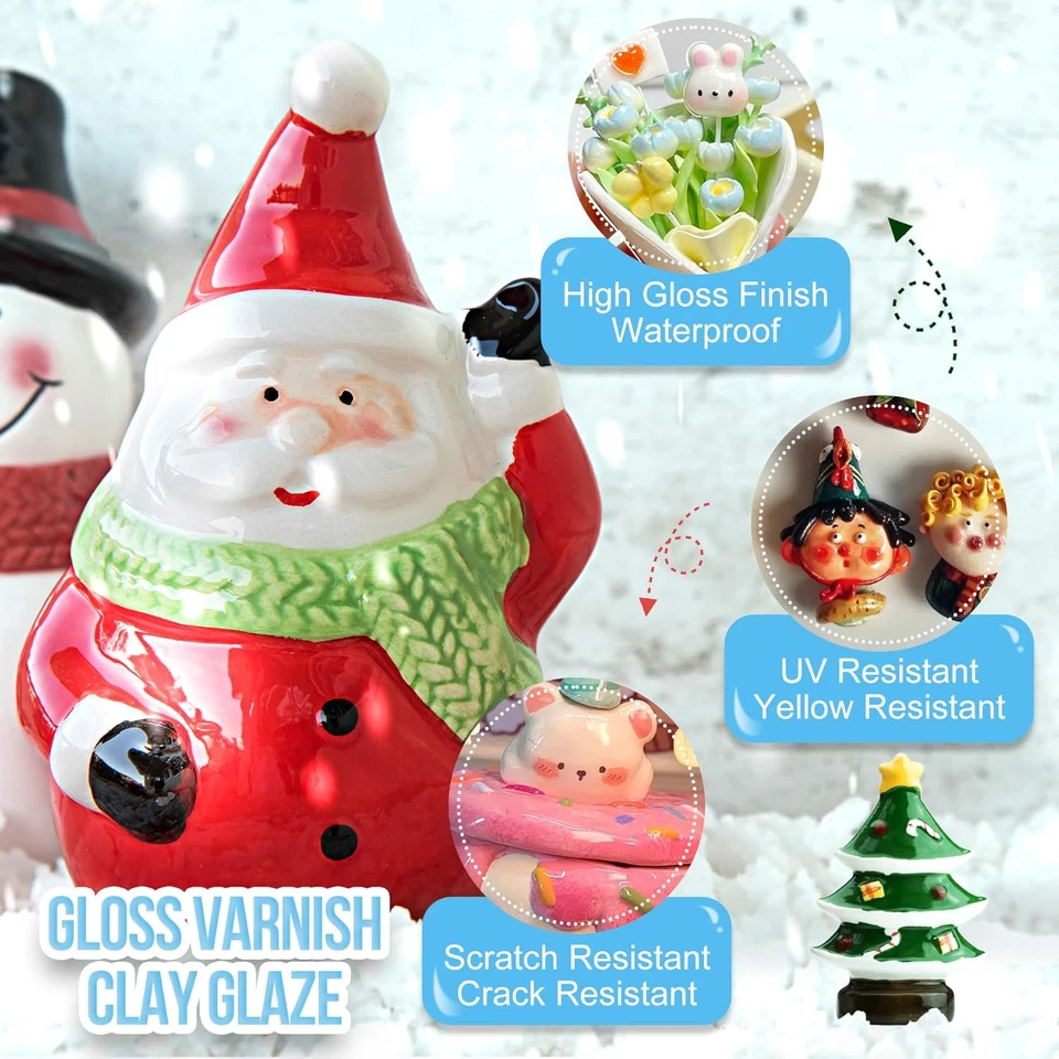 200Ml Glasur Für Ton Lufttrocknend - Air Dry Clay Glaze, Glanzlack Für Modellier - Bild 3 von 4