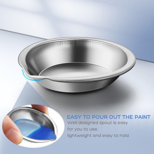 12PCS Small Round Paint Coloring Palette for Artist Paint Mixing Cups Metal Tray - Picture 3 of 10