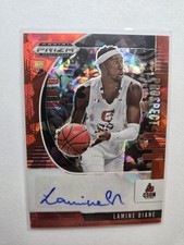 2020 Panini Prizm Draft Picks LAMINE DIANE RC Auto Red Ice #PA-LD AA45