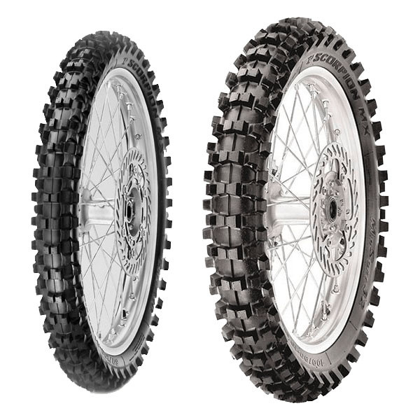 TYRE PAIR PIRELLI 90/100-16 MX S + 120/90-19 MX32 MID S