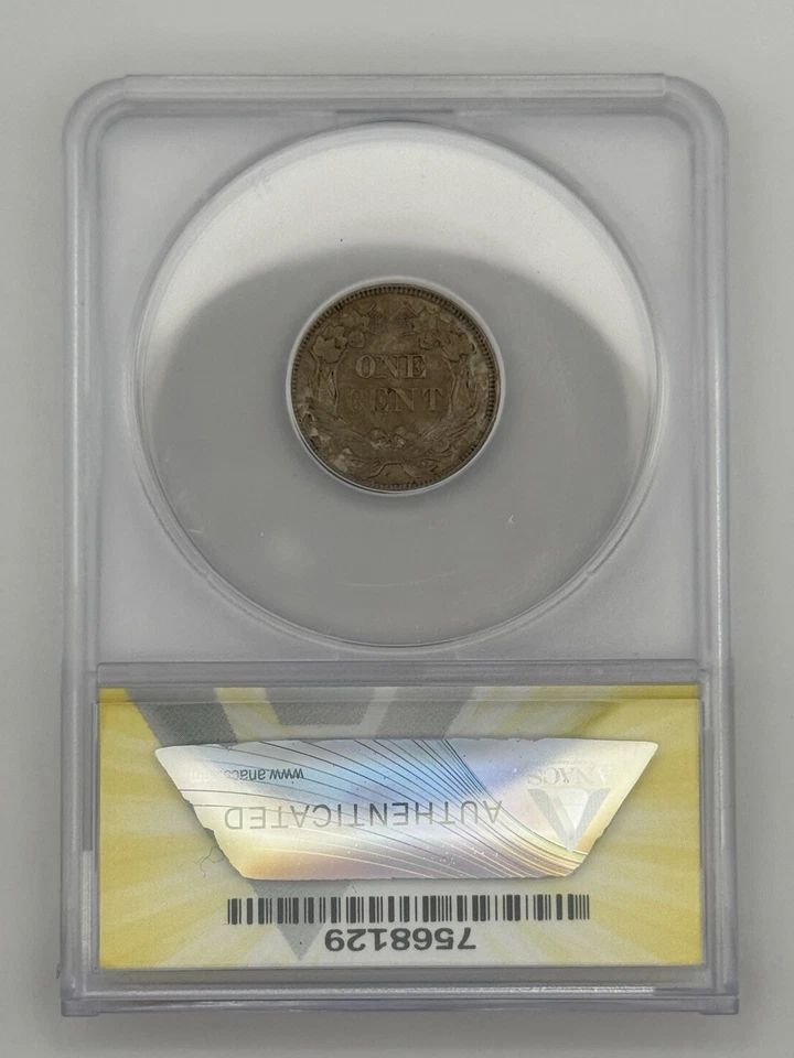 1857 Flying Eagle Cent AU-55 Details ANACS - Image 4 of 4