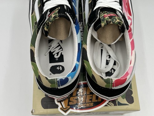 Vans Old Skool 36 A Bathing Ape Bape ABC Camo 2024 Size 8 Authentic VNDS Low - Picture 6 of 11