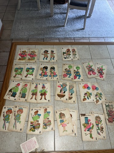 Vintage 1968 Milton Bradley Old Maid Cards, No Box Not Complete