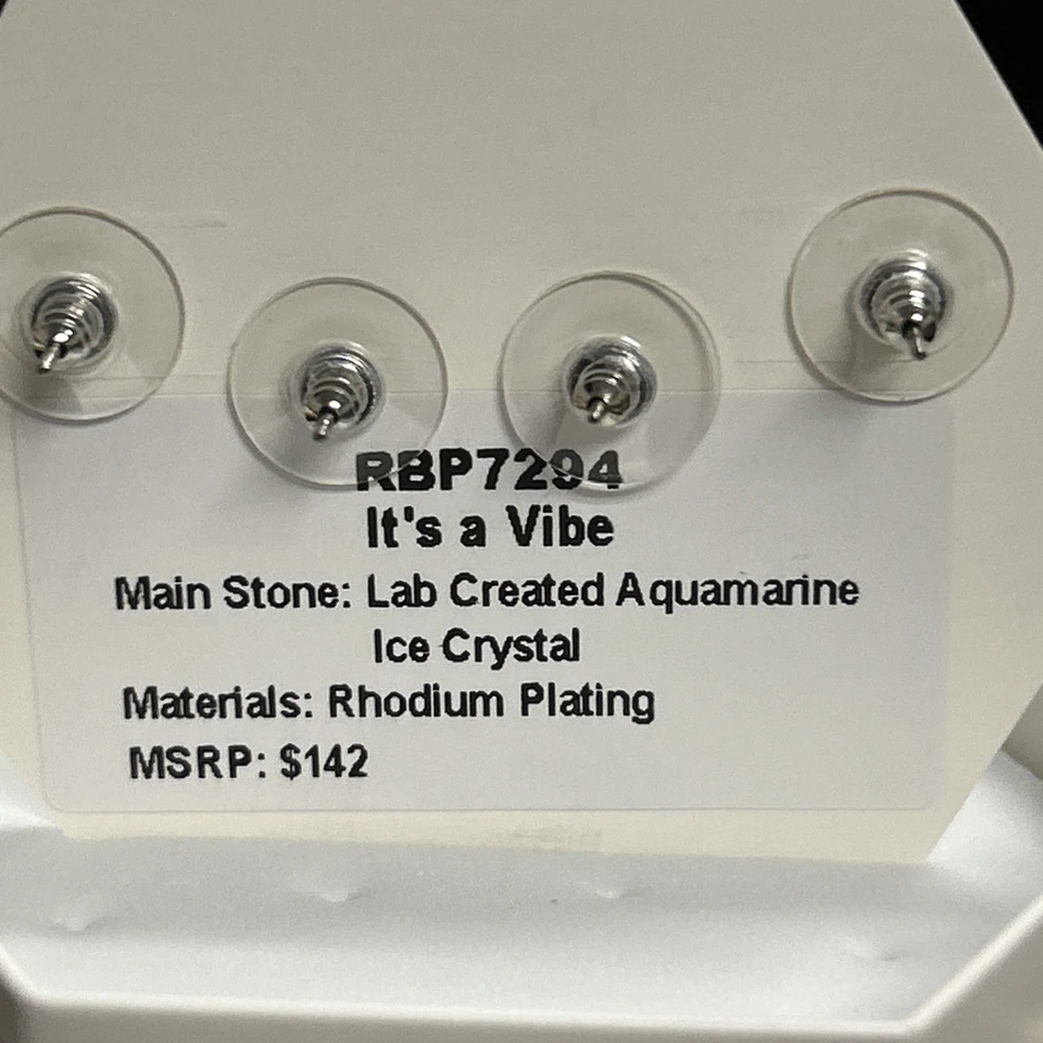 Pendientes Ring Bomb Party It’s A Vibe RBP7294 Marzo 2024 Aguamarina Rodio Foto 2 de 2