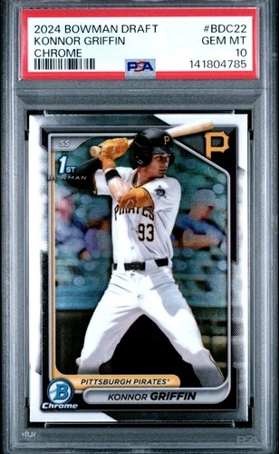 2024 BOWMAN DRAFT CHROME #BDC22 KONNOR GRIFFIN PSA 10 RC