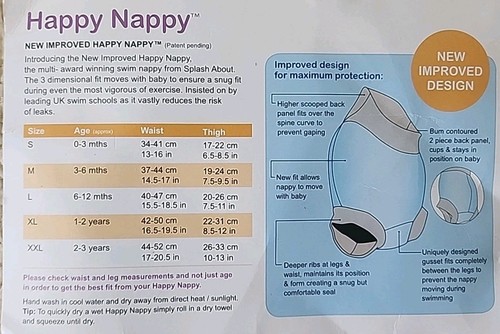 Pañal de natación Happy Nappy 3-6 meses. Nuevo - Imagen 4 de 4