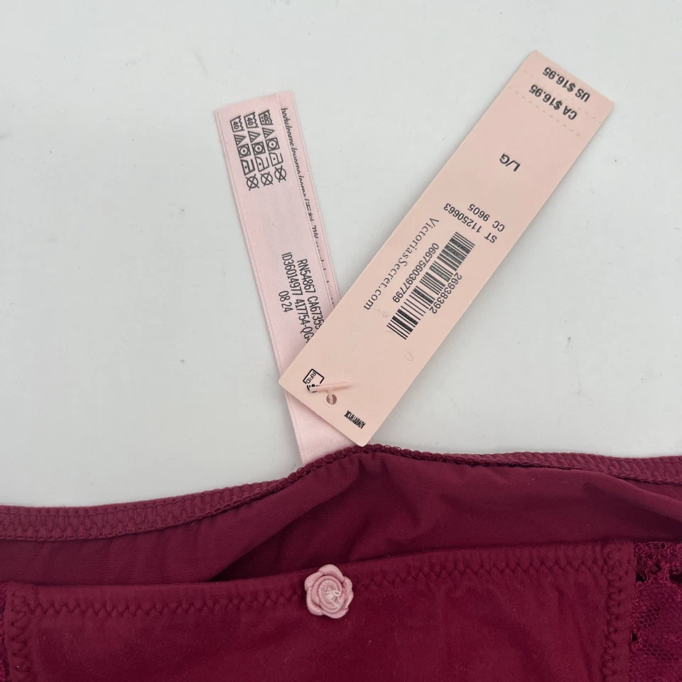 Cuerda ajustable de encaje Victoria's Secret Red Dream Angels L grande Foto 2 de 4