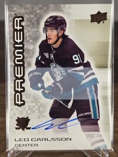 2024-25 Upper Deck Premier Leo Carlsson Bronze Auto #30 Ducks