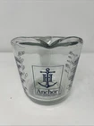 Vintage Anchor Hocking Blue Lettering 2 Cup Glass Measuring Cup #698