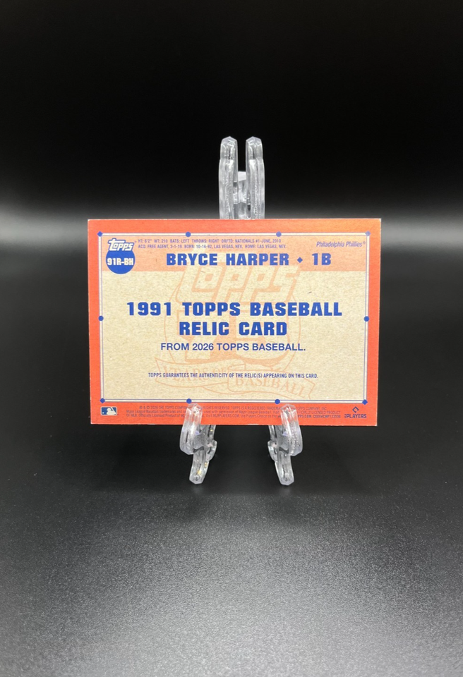2026 Topps Series 1 Bryce Harper 1991 Relic Blue /150 | eBay