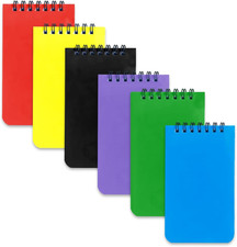 6 Pack Pocket Notebook Small 3X5 Spiral Notepads with Lined Pages, Small Top Spi
