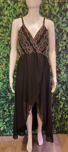 Windsor Long Flowy Black Dress With 