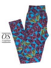 New LuLaRoe Leggings OS One Size Blue Pink Yellow Multicolor Unicorn NWT B0238