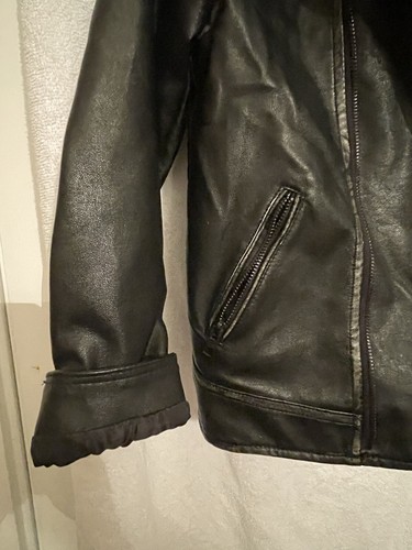 ZARA Kids Biker Faux Leather Sherpa Lined Jacket Size 9 New Without Tag - Picture 16 of 16