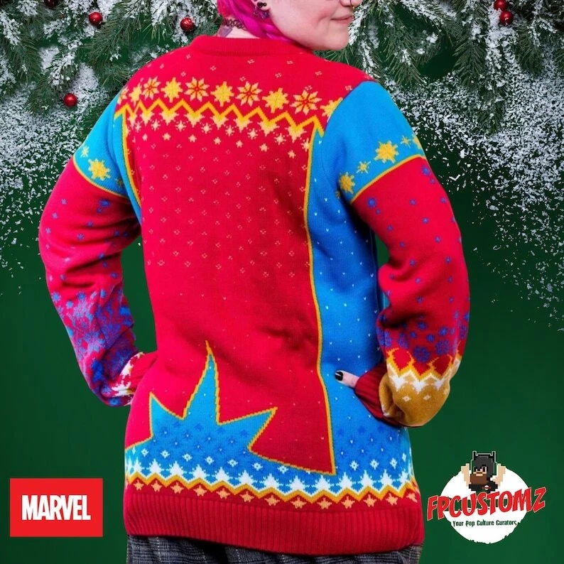 Ms Marvel Christmas Jumper Christmas Ugly Sweater, Best Gift