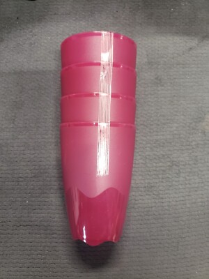Tupperware Tumbler Cups 18 oz Set of 4 Open House Raspberry Rhubarb Color EUC.  