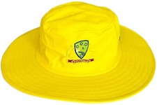 Australia Cricket Wide Brim Yellow colour hat, perfect gift for a fan or player.