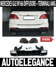 Unten Stoßstange Mercedes Gle W166 Diffusor Hinten AMG + Anschlüsse Schwarz