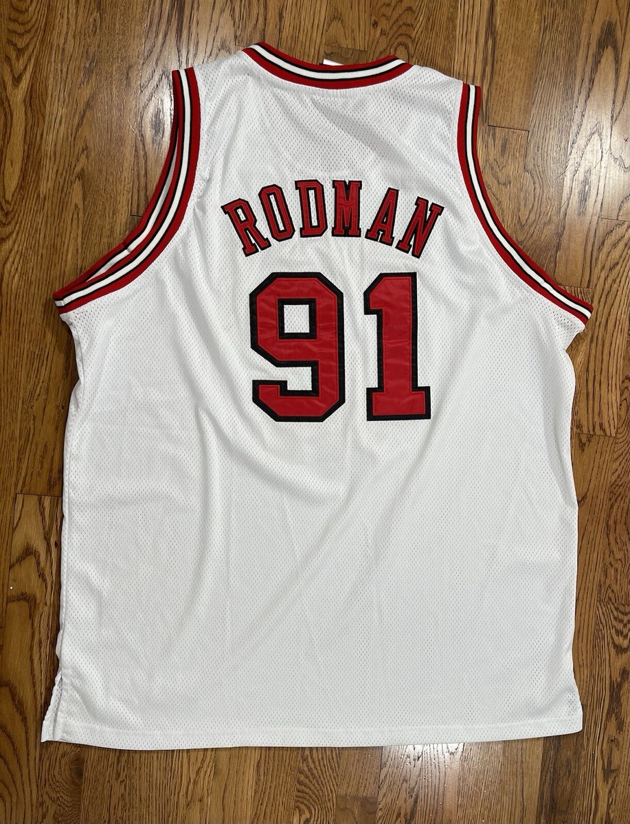 Nike NBA Chicago Bulls Dennis Rodman Home Jersey White Men's