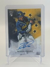 JACKSON CHOURIO 2024 TOPPS BASEBALL STARS ROOKIE BLACK RC AUTO /199