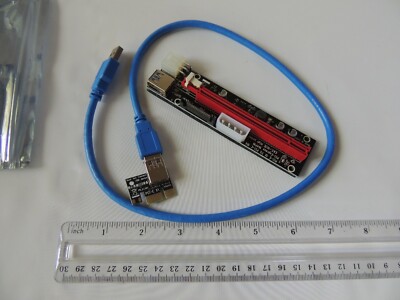 60CM PCI Express 1X To 16X PCIE Riser Card For BTC Miner Machine Overcurrent Pro
