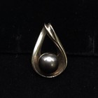 14k Yellow Gold Infinity Pendant with a 9.6 mm Black Pearl MCM Setting 3.9 g, NR — photo 1