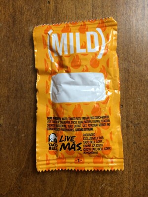 Taco Bell Mild Blank Hot Sauce Packets Ebay