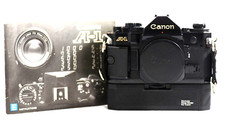 CANON A-1 SLR FILM CAMERA BODY WITH POWER WINDER AND INSTRUCTIONS EXCELLENT 