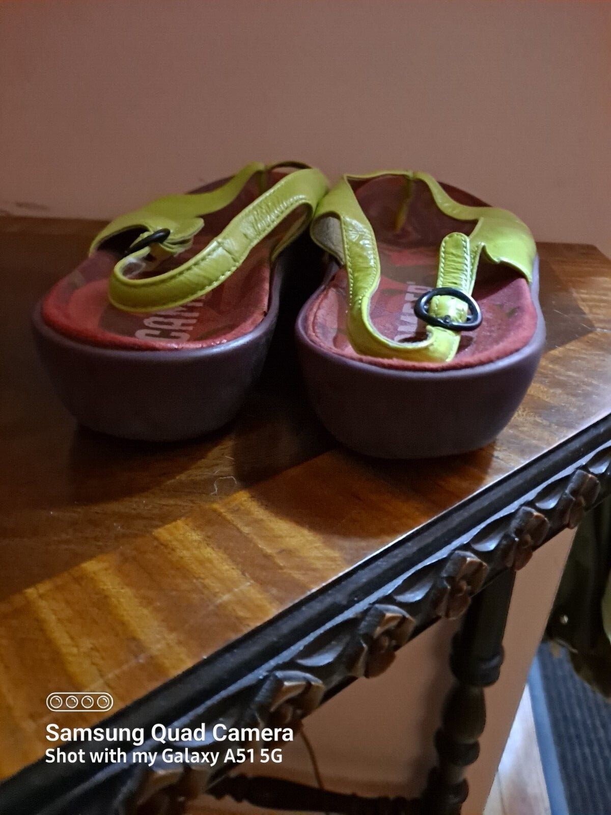 camper orange sandals