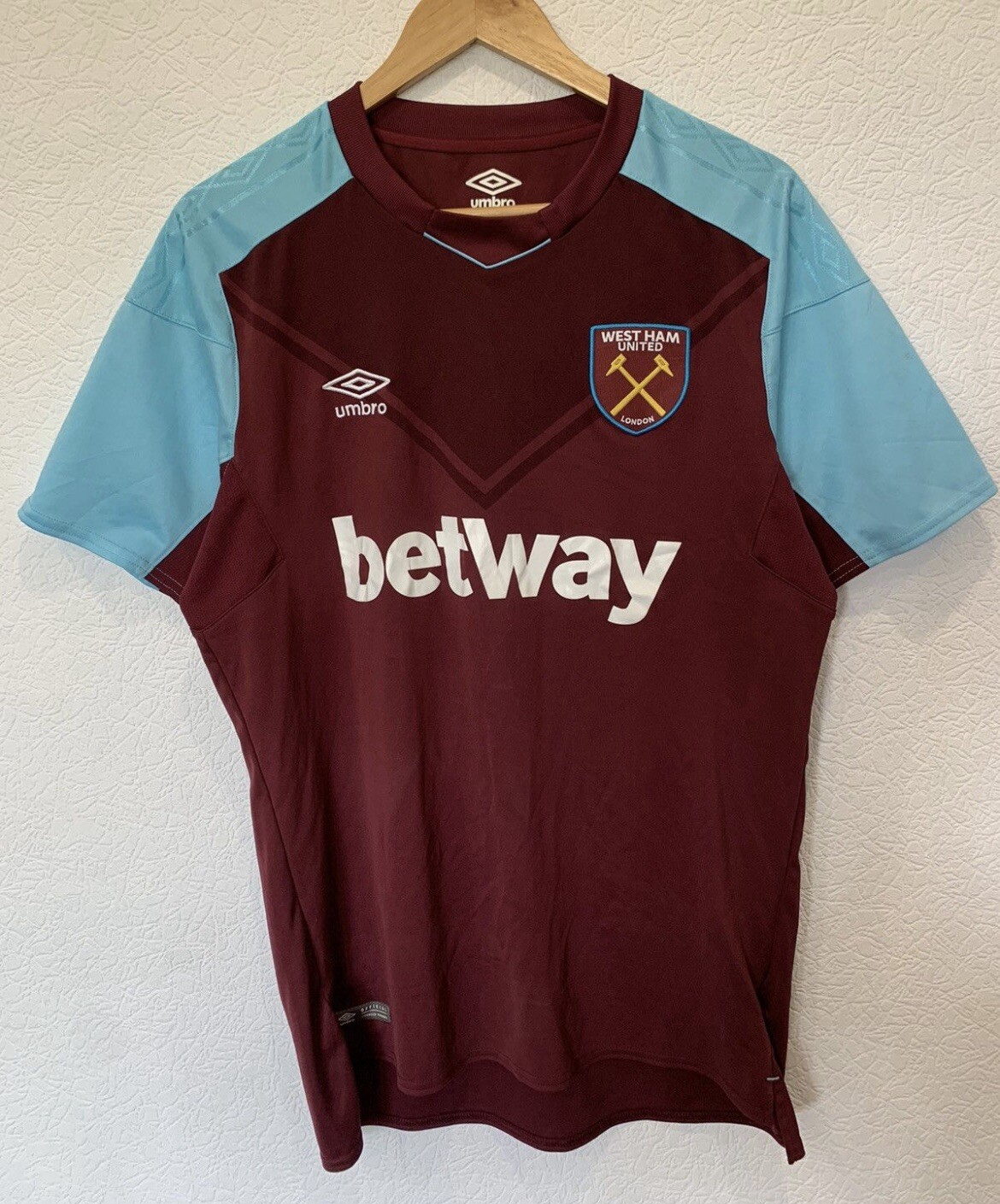 CAMISETA DE FUTBOL WEST HAM UNITED UMBRO 2017/2018 HOME KIT BETWAY GRANDE