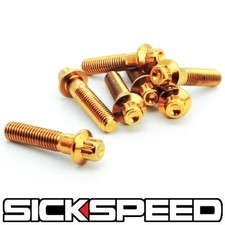 5 Pc 24k Gold Wheel Bolts For 3 Piece Wheelsrim Lip 44mm Thread 8x1.25 P11