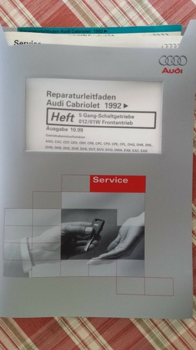 Reparaturleitfaden Audi Cabriolet-1992>, Typ 8G "5-Gang-Schaltgetriebe-012/01W-F